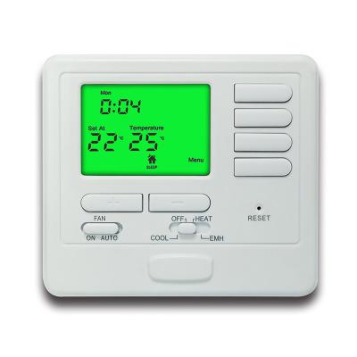 China Household Heat Pump Programmable Wired Room Thermostat With Universal Sub - Base for sale