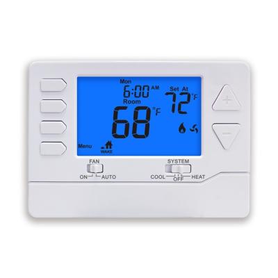 China Programmable 24V 1 Heat 1 Cool Air Conditioner Thermostat For HVAC System for sale