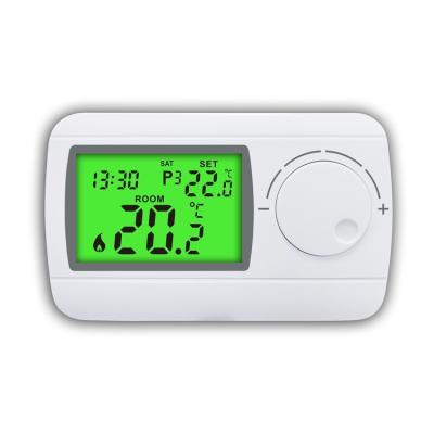 China 230V Weekly Programmable ABS Wired Digital Boiler Thermostat for HVAC System for sale