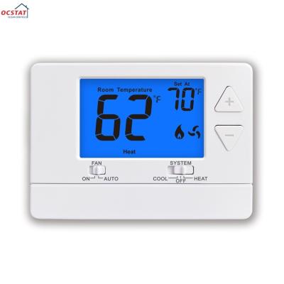 China ABS LCD Display Air Conditioner Thermostat for HVAC Room 24V 60Hz for sale