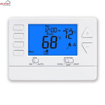 China ABS 24V Programmable Multi Stage Thermostat for Air Conditioner Room for sale