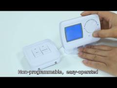 E3RF White ABS 220V Digital Gas Boiler Temperature Controller RF Room Thermostat