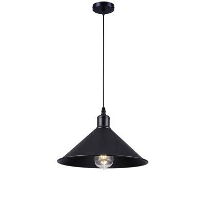China Industrial bar dining room kitchen home chandelier pendant light e27 black metal shade modern nordic pendant lamp for sale