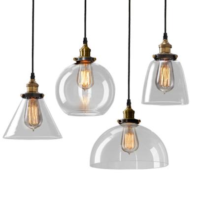 China Globe Glass Pendant Lights For Kitchen Hanging Light Fixtures for sale