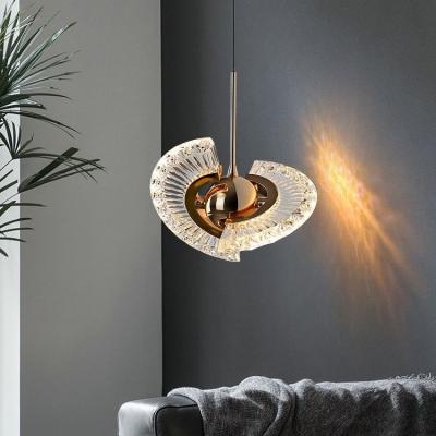 China Modern Rotatable Bedroom Bedside LED Hanging Pendant Light Kitchen Small Crystal Lamp Chandeliers for sale