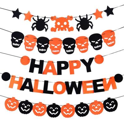 China Home Decoration Felt Flag Banner Happy Halloween Party for sale