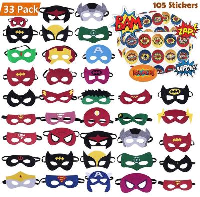 中国 Custom Felt Superhero Party Masks For Children Aged 3+ 販売のため