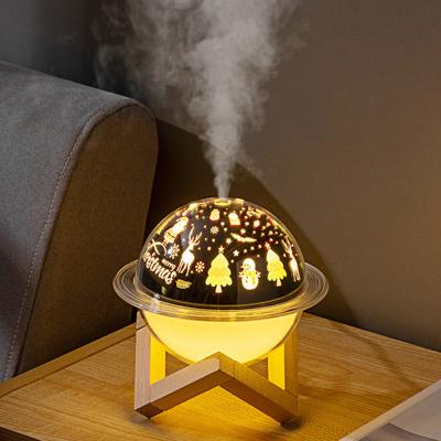 China 250ML Ultrasonic Humidifier Saturn Projector LED Lamp With Star Sky Ocean World Christmas Colorful USB for sale