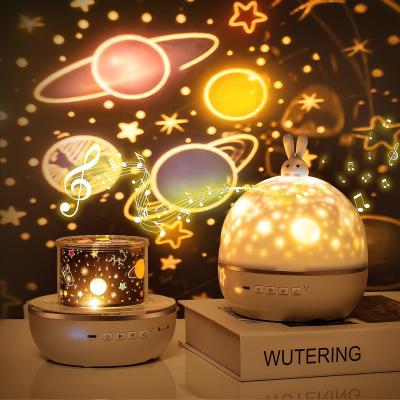 China Bunny Star Night Light Projector Night Light Star Projector For Kids Baby Room Romantic Bunny Projection LED Night Lamp for sale