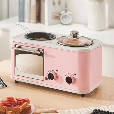 China 3 In 1 Automatic Breakfast Maker Machine Coffee Frying Pan Mini Oven en venta