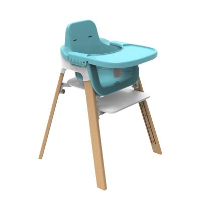China Easy Moving Adjustable Plastic Foldable Baby High Chair For Feeding for sale