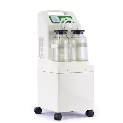 China Heavy duty high pump rate 50L aspirator surgical suction machine with two bottles for sale