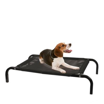 China Summer Durable Metal Frame Raised Wrought Iron Pet Bed Cushion Elevated for sale