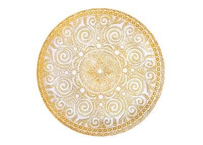 中国 遠心鋳造は円形の水晶のガラス板のレトロの設計を浮彫りにした 販売のため