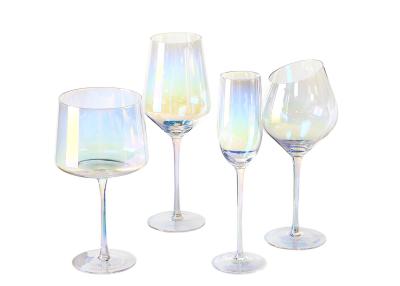 China CE Short Stem Luster 14 Oz Wine Glasses , 200mm Crystal Burgundy Wine Glasses for sale