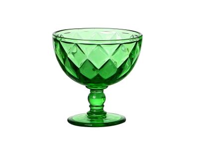 China Break Resistant 270ml Crystal Ice Cream Cups Solid Green For Bar for sale