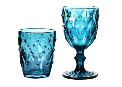 中国 非スリップによって浮彫りにされるウィスキーの石ガラス、7oz透明なウィスキー ガラス 販売のため