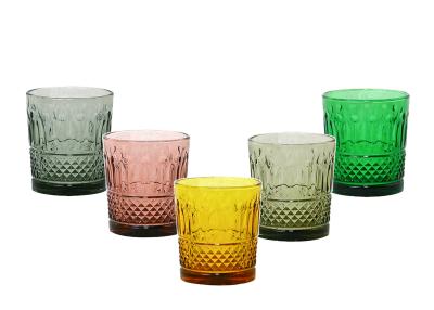 China La mano del CE presionó a Amber Smoky Grey sólida 9OZ Crystal Whiskey Glasses For Drinking en venta
