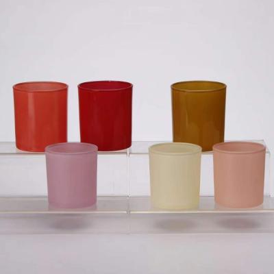 China Electroplating Cylinder Votive Glass Jar Candle Holders For Wedding Decorative for sale