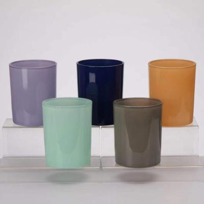 China Taza de cristal de la vela del espray del vaso de Glass Jar Candle del huracán hecho a máquina de los tenedores en venta