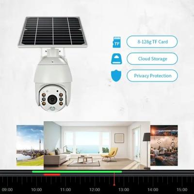 China 1080P 4MP 4G Solar Powered Security Camera IP PTZ With Battery for sale