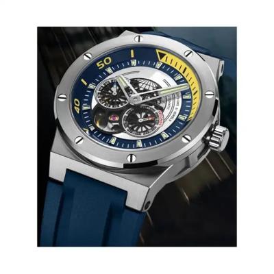 China Tourbillon Watch Automatic Hollow-Out Machine Watch Luminous Waterproof New Design Relogio for sale
