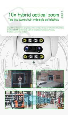 China CMOS 2.4G WiFi Wireless Camera System CCTV 10X Zoom Dual Lens en venta