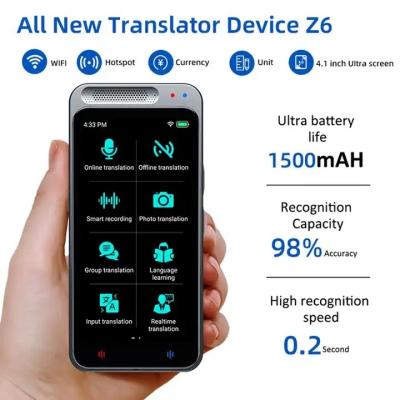 Cina Un multi touch screen a 4,1 pollici da 138 di lingue IPS del traduttore simultaneo di voce in vendita