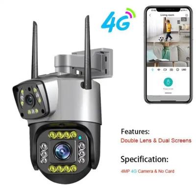 Chine 4G PTZ WIFI Security Ip Camera Outdoor Dual Lens Network à vendre