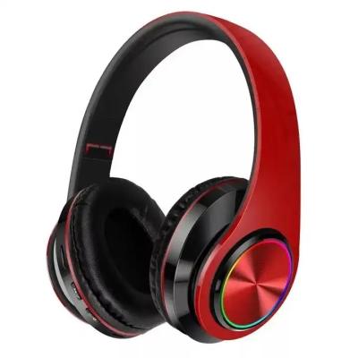Cina B39 LED Light Wireless Headsets Foldable Gaming Headphones With Microphone TF Card Fone De Ouvido Auriculares in vendita