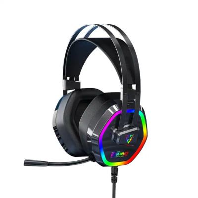 China Bass profundo 7.1 som surround estéreo fones de ouvido RGB sobre o fone de ouvido OEM fones de ouvido de jogos com microfone para PS4 PS5 à venda