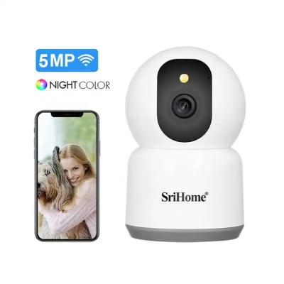 중국 5MP 1920P Mic & Speaker PTZ Full-Color Night Vision Wi-Fi SD Card Security CCTV Camera Baby Alarm 판매용