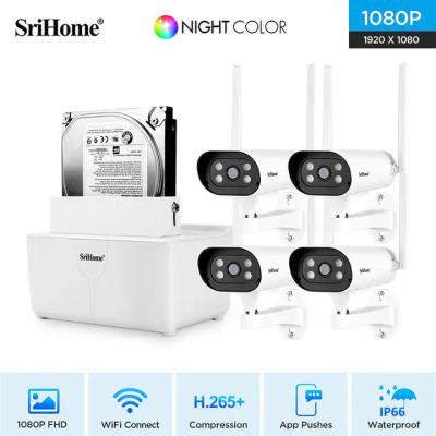 Cina IP Camera Cctv Systems 4ch 8ch Smart Wifi Nvr Kit Outdoor 1080p 8 Channel Wireless Security Camera System in vendita