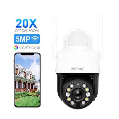 China 5G WiFi 20X Optical Zoom Waterproof Security Camera 5MP Two-Way Audio Full Color Night Vision Camera for sale