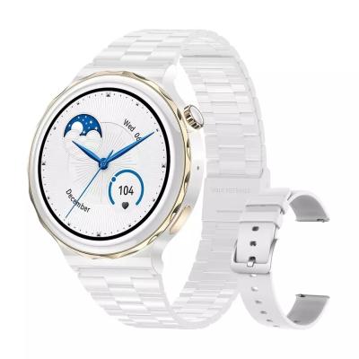 中国 HK43 Smartwatch Double Straps Wireless Charging Bt Calling Custom Dial Female Physiological Cycle Women Smart Watch 販売のため