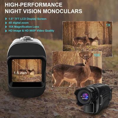China Lightweight Digital Zoom ABS Night Vision Monocular Camera For Hunting en venta