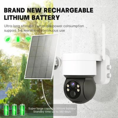 China 1080P Solar Camera Built In Battery Wifi Camera Motion Detection Ptz Camera for sale