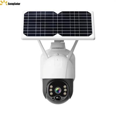 China CCTV Solar 4G Kamera mit Sim-Karte Outdoor Farbenfrohe Nachtsicht Aufnahme Sicherheit Solar 3MP CCTV 4G Kamera zu verkaufen