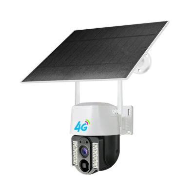 China Wireless Solar Outdoor 4G Security Camera , Solar Panel Pan Tilt Camera for sale
