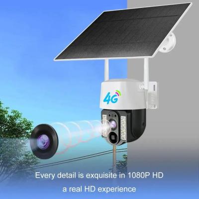 China 4G Solar Powered 1080p IP Camera Outdoor Waterproof CCTV Security Camera for sale