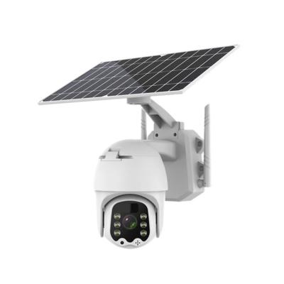 China Wifi Outdoor PTZ Camera 1080P 2 Way Audio Surveillance Solar CCTV Camera With Sim Card for sale