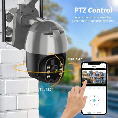 China 2mp/4mp 4G Waterproof Outdoor Security Camera With SIM Card Solar Panel Battery for sale
