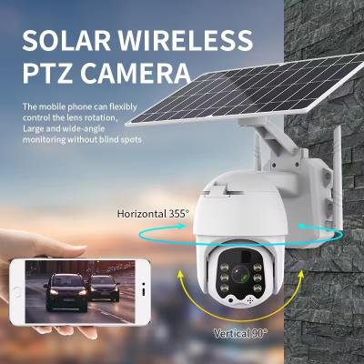 China 4G WiFi IP Solar Powered Outdoor Sim 2MP 1080P Solar IP PTZ Night Vision Video Surveillance PIR CCTV Farm Solar for sale