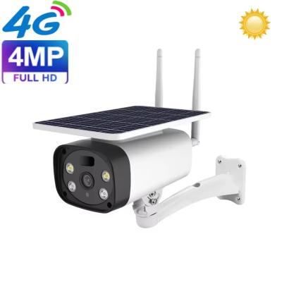 China 4G Outdoor Waterproof 5W Solar Panel IP Security Surveillance Bullet Camera For PIR Night Vision Human Body Detection for sale
