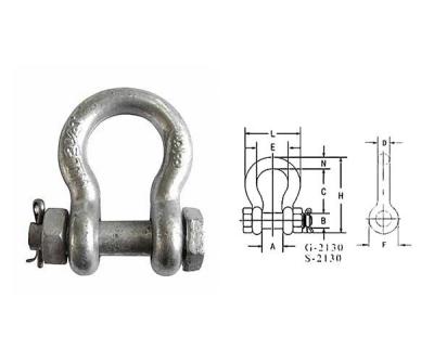 China Industrial Bolt Type Hoist Accessories Chain Anchor Shackle for sale
