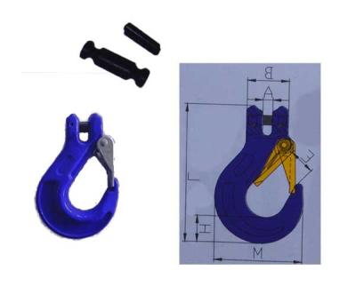 China JTR-HL12 G100 Clevis Sling Hook with Latch for sale