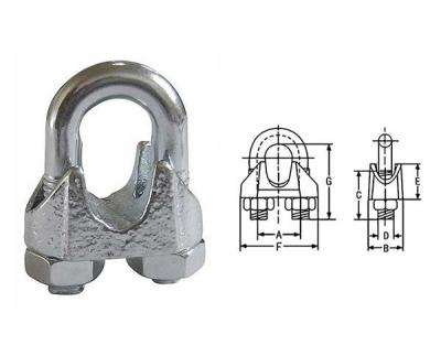 China JTR-RC01 Din741 Galv Malleable Wire Rope Clips for sale