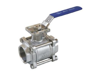 China 3pc Threaded Ball Valve With Mounting Pad for sale