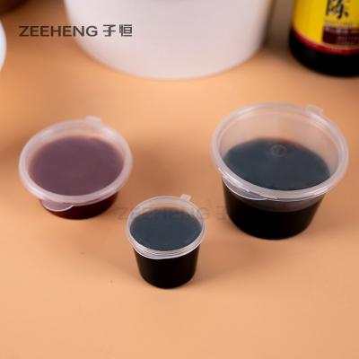 China envase plástico disponible del cuenco de la taza de la salsa del claro 4oz con las tapas en venta