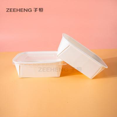 China 750ml Rectangle Take Away Bowl Kraft Paper Food Container for sale